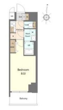 S-RESIDENCE高岳BRESA(1K/4階)の間取り写真