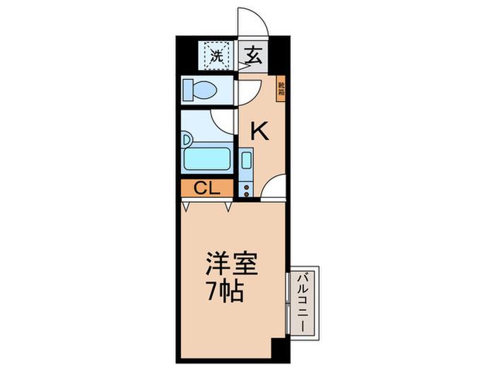 セシーズイシイ16(1K/7階)の間取り写真