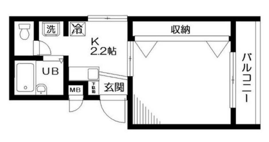 エスペランス中延(1K/2階)の間取り写真