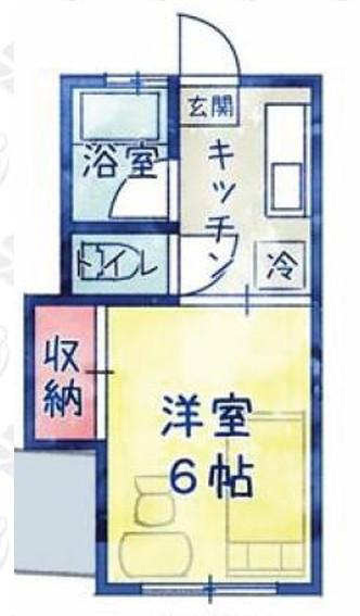 BCASA宇都宮IIRE-BORN(1K/2階)の間取り写真