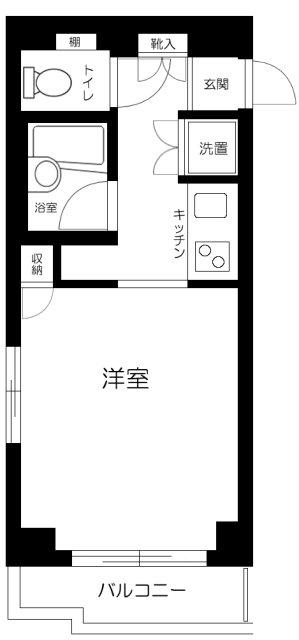 ディム東池袋(1K/7階)の間取り写真