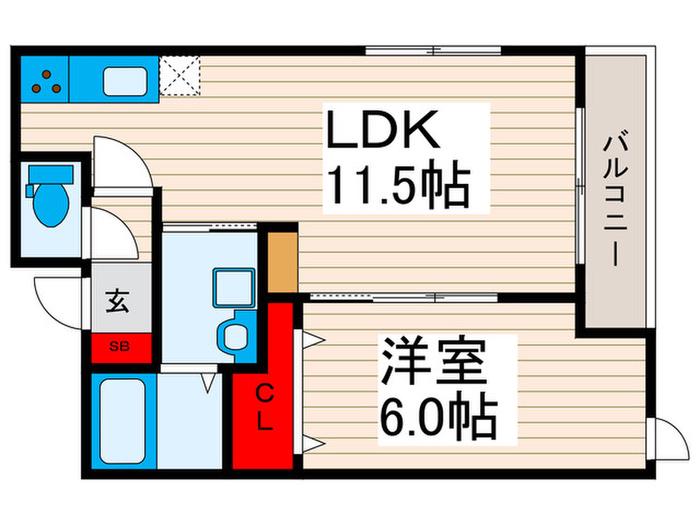 高砂8丁目計画(1LDK/3階)の間取り写真