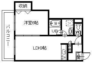 GRAN CITY(1LDK/2階)の間取り写真