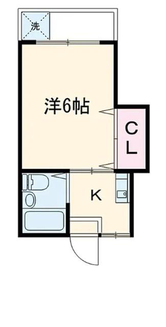 ノイエスハイム(1K/2階)の間取り写真