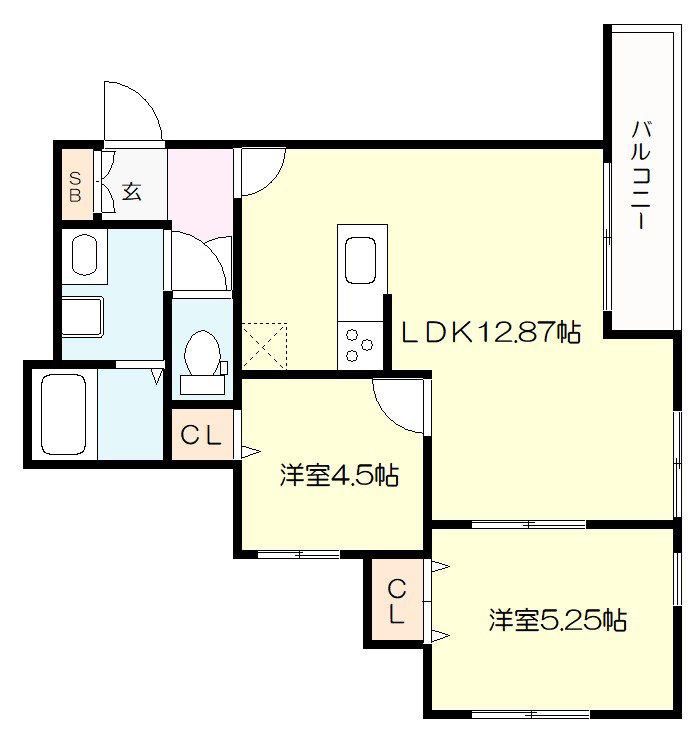 MA PLACE(2LDK/1階)の間取り写真