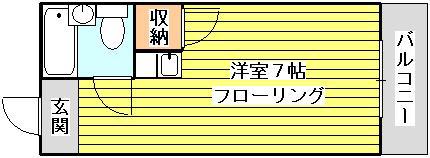 ベルメゾンエトワール(ワンルーム/3階)の間取り写真