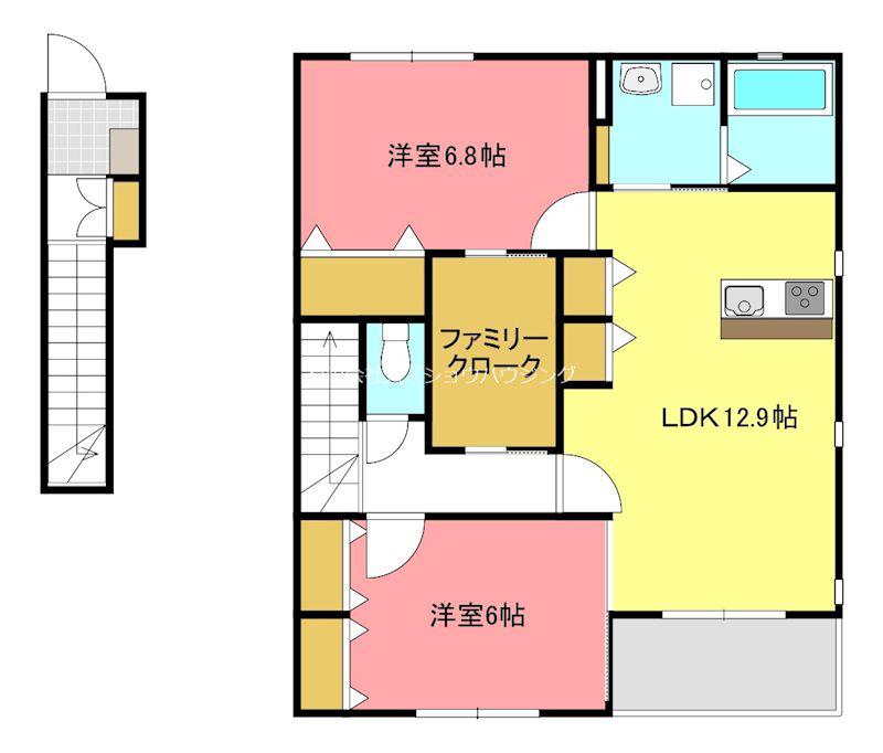 メゾン ソレイユ(2LDK/2階)の間取り写真