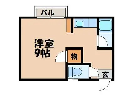 ラヴィエベール(ワンルーム/1階)の間取り写真