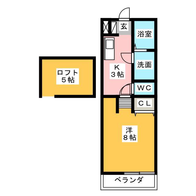 クレバネス町屋(1K/1階)の間取り写真