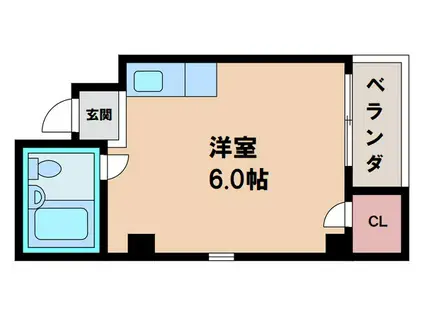 エレガンスコーポII(ワンルーム/5階)の間取り写真