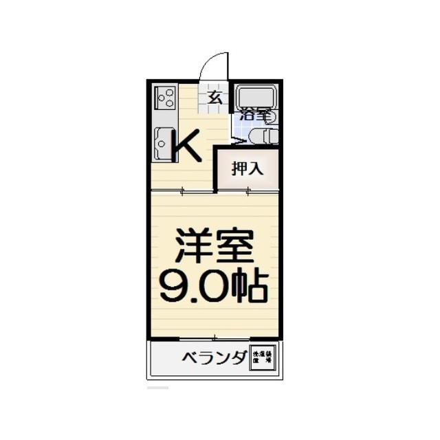 タキホーム(1K/2階)の間取り写真