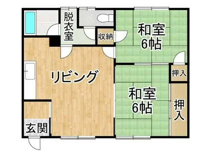 南町マンション(2DK/1階)の間取り写真