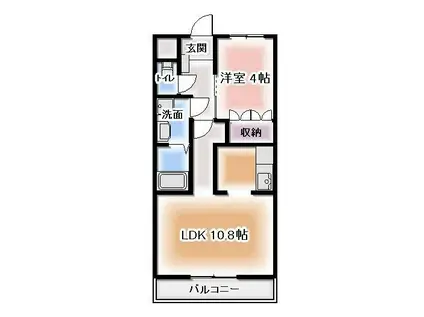 グランディール・ヒロ(2K/1階)の間取り写真