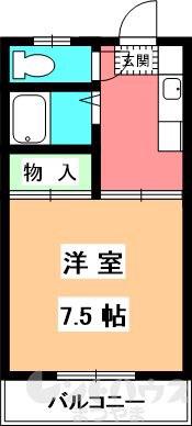 キャッスル和泉(1K/3階)の間取り写真