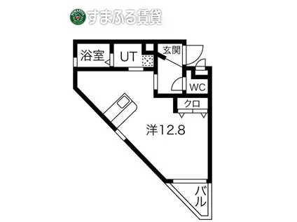 レジデンス幸田駅前(ワンルーム/1階)の間取り写真