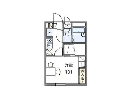 マツバラ(1K/1階)の間取り写真
