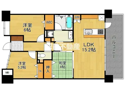 アーバンパレス香椎照葉(3LDK/17階)の間取り写真