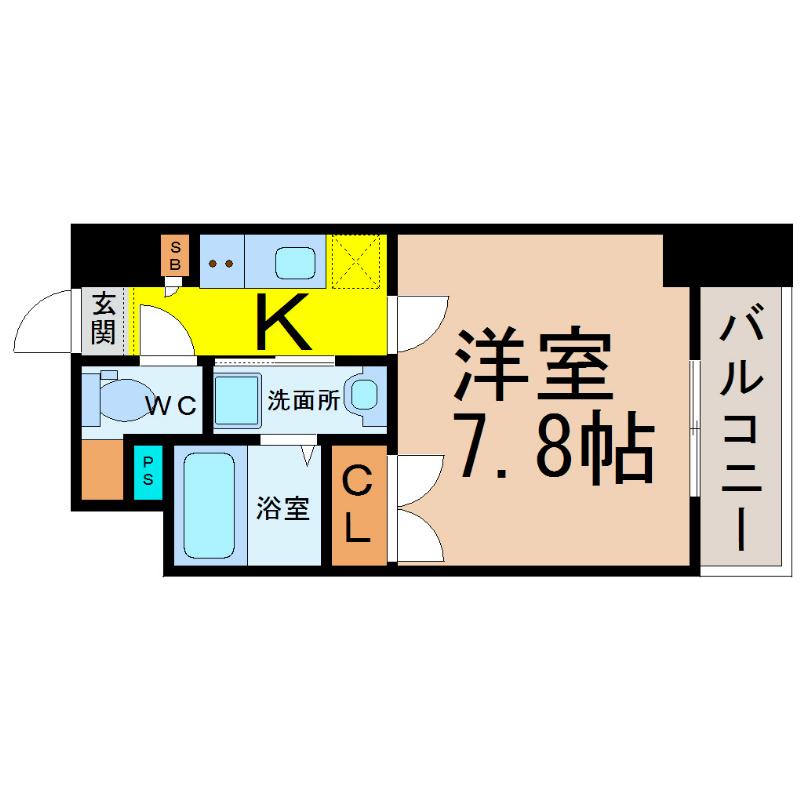 レジデンス金山スクエア(1K/11階)の間取り写真