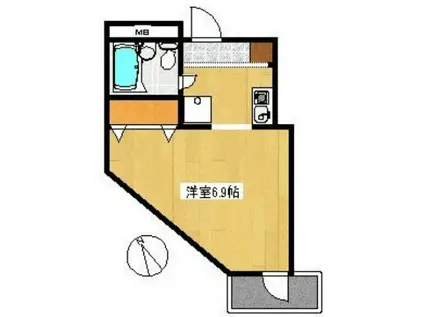 シャイン91(1K/5階)の間取り写真