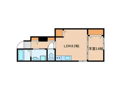 ブロギー南栄(1LDK/1階)の間取り写真