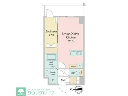 LIME RESIDENCE KAWAGUCHI イースト(1LDK/4階)の間取り写真