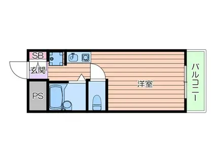 第8東昌ハイツA棟(1K/5階)の間取り写真