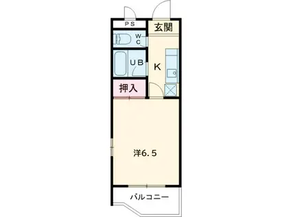 フィオーレ88(1K/6階)の間取り写真