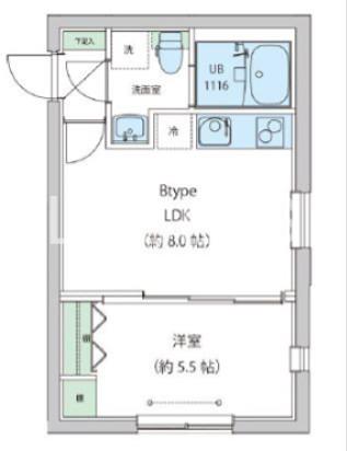 レオーネ早稲田(1LDK/1階)の間取り写真