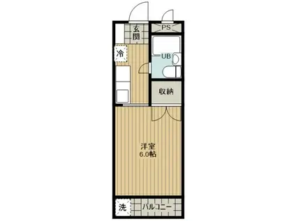 クレセントマンション中里(1K/1階)の間取り写真