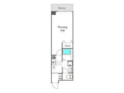パークウェイ(1K/1階)の間取り写真