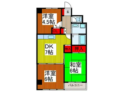 グランエトワール(3DK/2階)の間取り写真