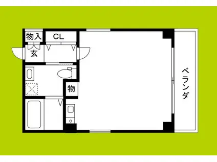 メゾンドソリジェ(ワンルーム/4階)の間取り写真