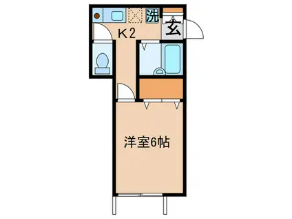 ボナール・ソフィア宮崎台(1K/1階)の間取り写真