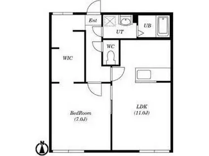 SHA MAISON HYGGE I(1LDK/1階)の間取り写真