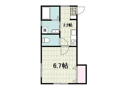 AXIS(1K/1階)の間取り写真