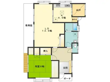 コーポ美園(1SLDK/1階)の間取り写真