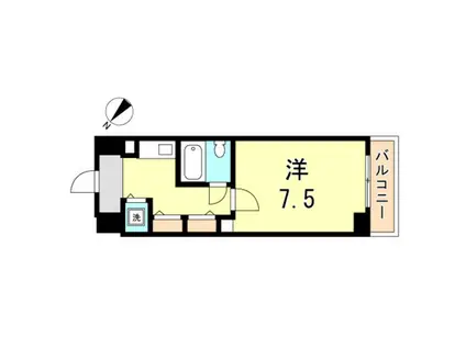 ライオンズマンション神戸第3(1K/6階)の間取り写真