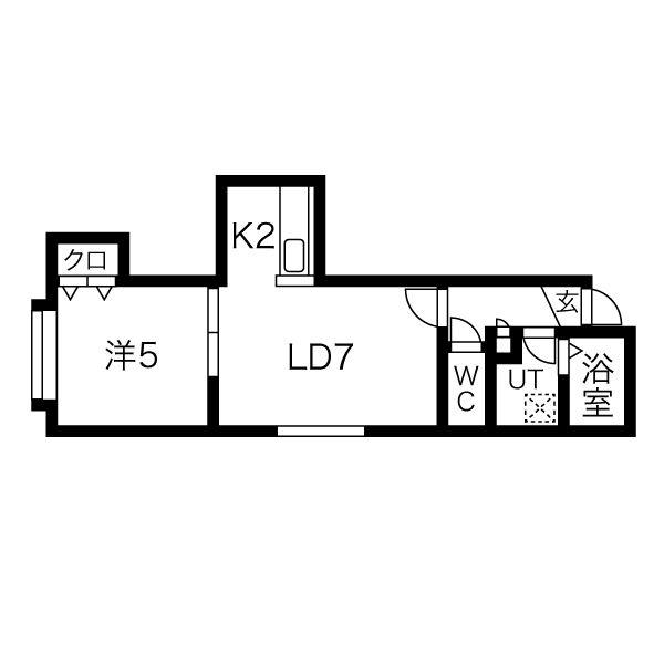 コンフォーティア502(1LDK/2階)の間取り写真
