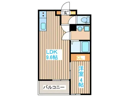 ラフィーノ八乙女(1LDK/1階)の間取り写真