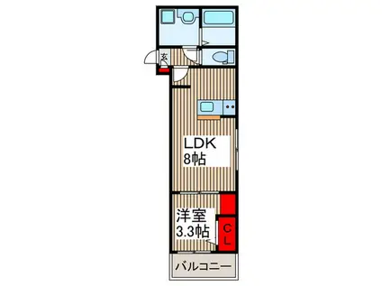 BESTSTAGE小手指I(1LDK/2階)の間取り写真