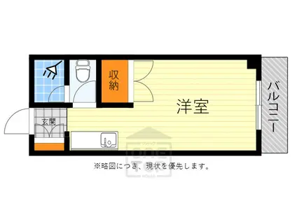 キャロル江坂(ワンルーム/4階)の間取り写真