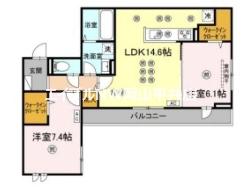 フェリックス(2LDK/3階)の間取り写真