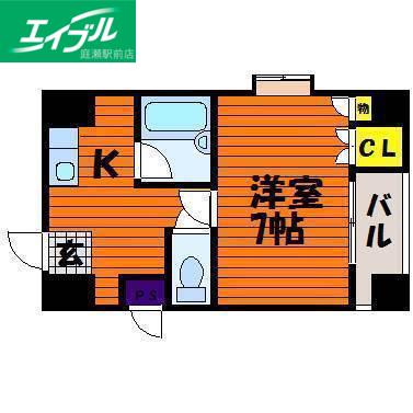 シャトレ平田(1K/3階)の間取り写真