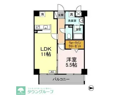 ロイヤルアベニュー(1LDK/5階)の間取り写真