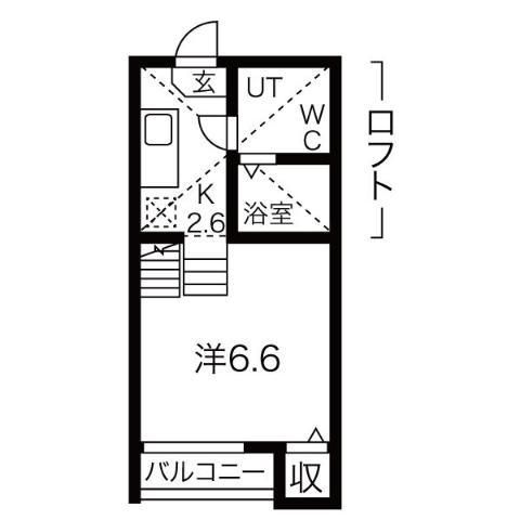 アストリア名駅(1K/1階)の間取り写真