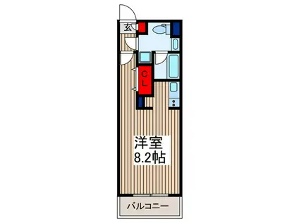 リブリ・ジラソーレ(ワンルーム/1階)の間取り写真