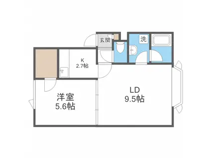 フォーフレンズ(1LDK/2階)の間取り写真