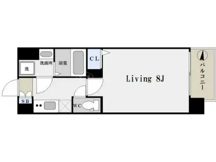 フレイランス NAMBA PLACE(1K/5階)の間取り写真