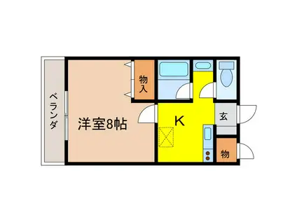 ステーション102コーポ(1K/3階)の間取り写真