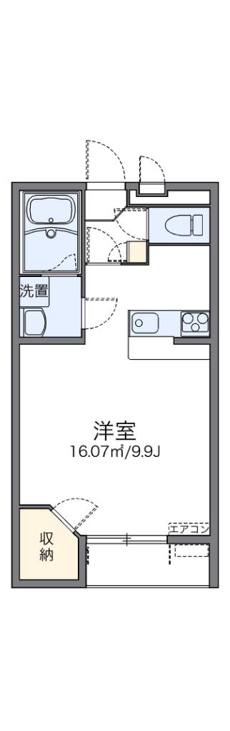 レオネクストスマイルハウス矢板(1K/2階)の間取り写真